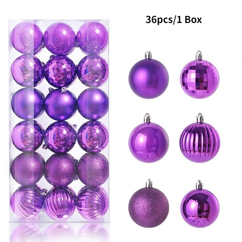 24/36Pcs Christmas Balls 4CM Ball Christmas Tree Pendant Ornaments for Home Party Decor 2025 New Year Navidad Gifts Accessories