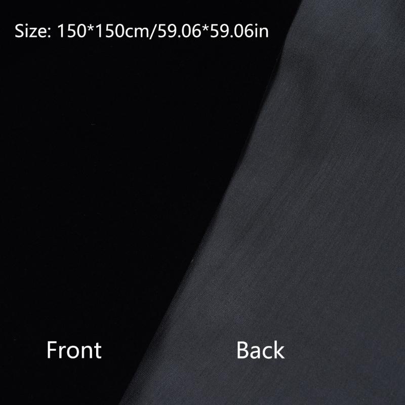 Photography Background Light Absorbing Cloth 59x59in Non Reflective Backdrops Props Photo Shooting Accessories Reusable