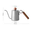 Creative Ring Coffee Pot 304 Stainless Steel Hand-brewed Coffee Kettle Teapot Wood Handle Narrow Mouth Swan Neck Coffee Pot