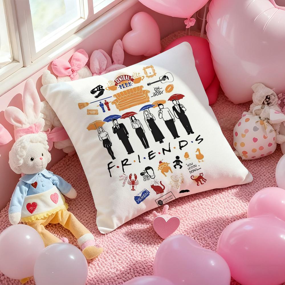 F-Friends TV Show Classic Cushion Cover Pattern Printed Pillowcase for Living Room Sofa Cushion Cover & Bedroom Decor