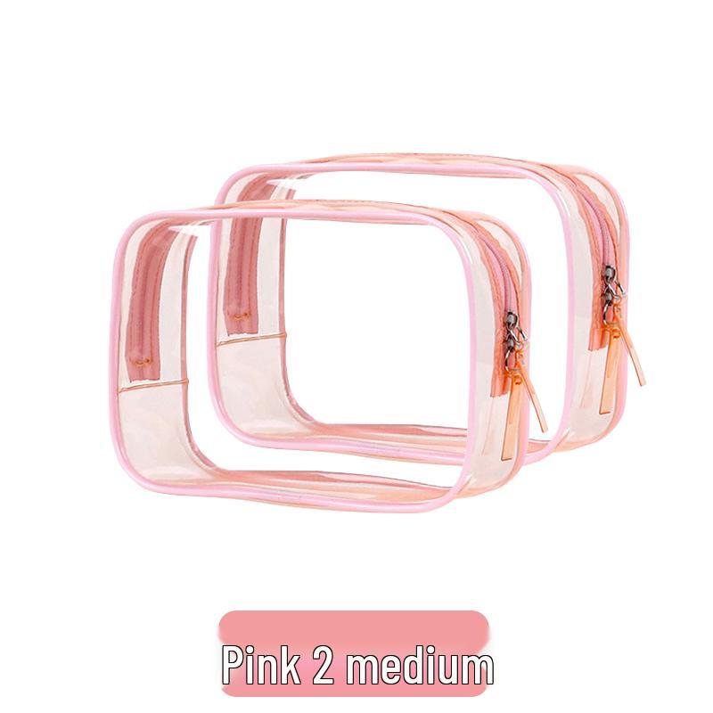 Large Capacity Waterproof Transparent Makeup Bag - Portable Toiletry Organizer for Travel