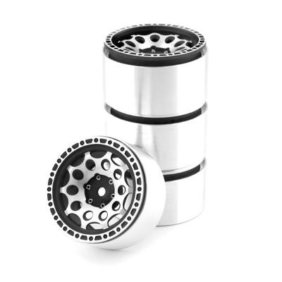 Felge aus Aluminiumlegierung, Beadlock-Felgen, Nabe, 4 Stück, 2,2 Zoll, 65 x 35 mm, Ersatz für TRAX4 SCX10