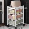 Yunsro Slim 4-Tier Pull-Out Kitchen Storage Cart
