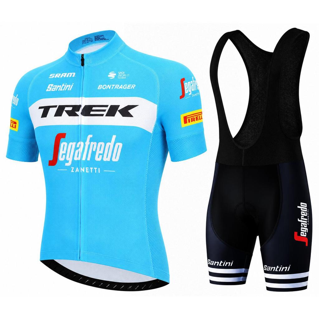 Short Sleeve Cycling Suit Men's Strap Cycling Pants Sweat-absorbing and Breathable Cycling Suit