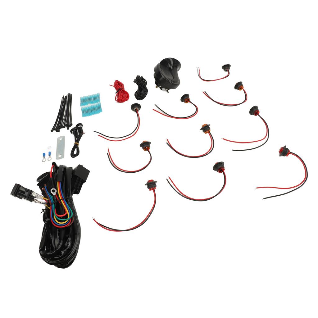 DC12V Turn Signal Horn Kit Universal Fit Street Legal Rocker Switch Kit for UTV ROV ATV Golf Cart