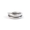 SEWNSWEN SILVER CROSS THICK LINE RING