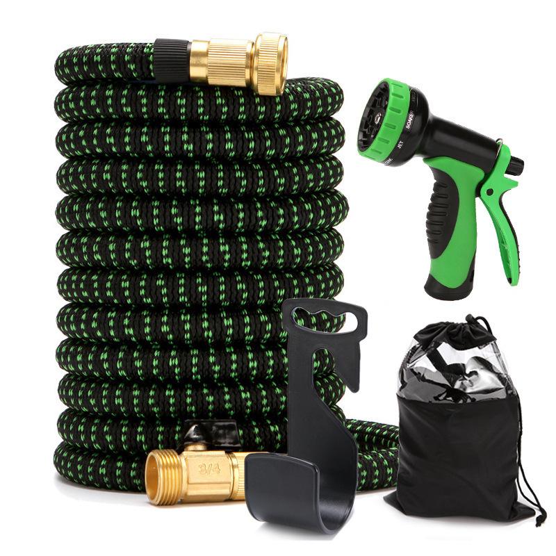 US Standard Retractable Water Hose Set with High-Pressure Car Wash Gun for Gardening and Watering