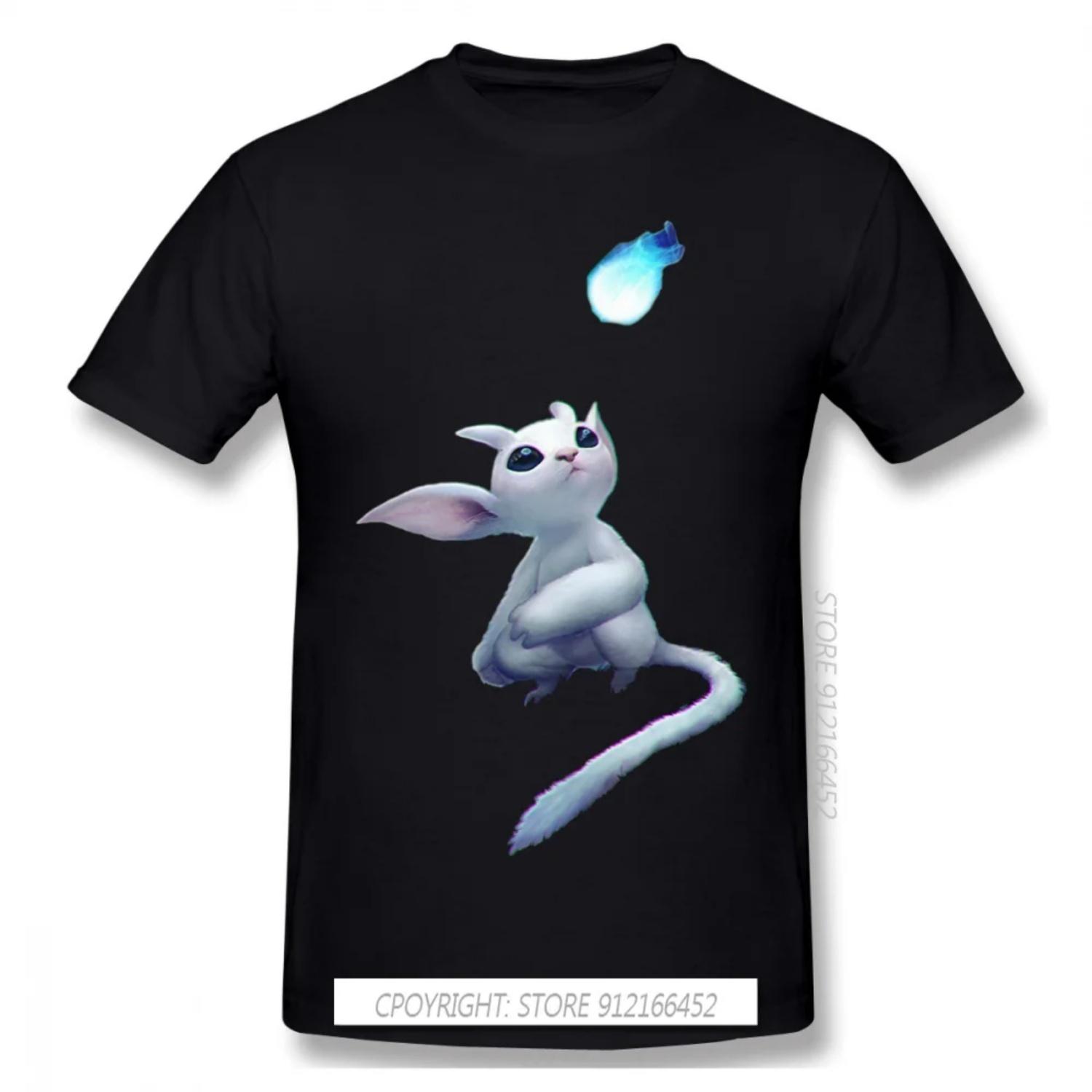 Ori And The Blind Forest Naru Gumo Kuro Game TShirts For Men Cool Funny O-Neck 100% Cotton T Shirt S чёрный