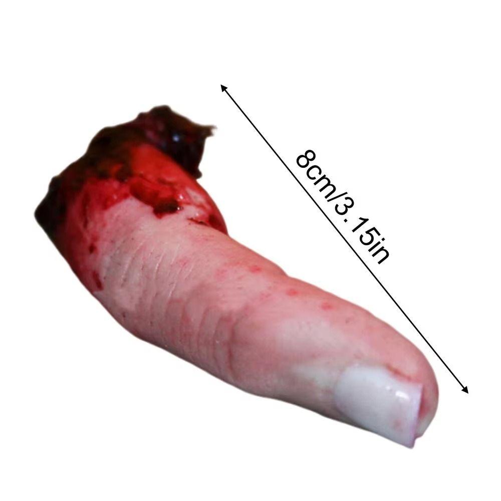 Realistic Design Severed Finger Prop Bloody Effect Artificial Bloody Finger Prop Spooky Scary Horror Decor Prank