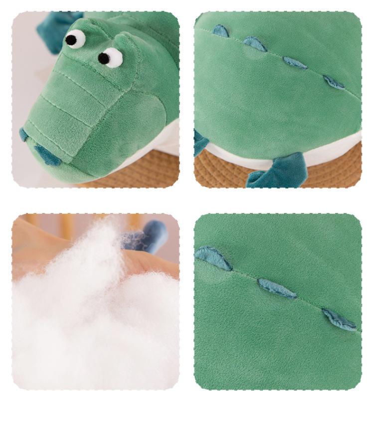 Cute Round Crocodile & Pufferfish Plush Toy Cushion for Kids - Perfect Birthday Gift