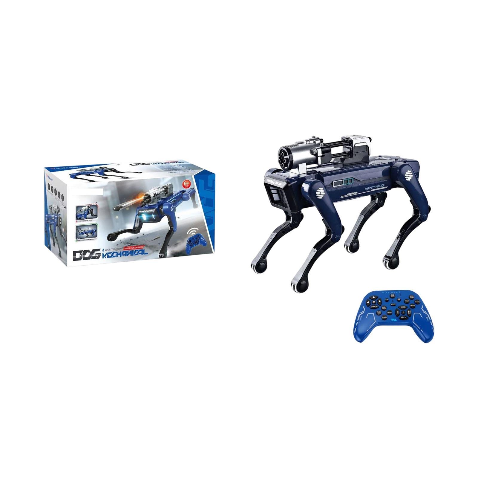 

Интерактивная игрушка-робот-собака с дистанционным управлением, программируемым голосовым управлением, отличный подарок на день рождения для мальчиков и девочек. One Size синий