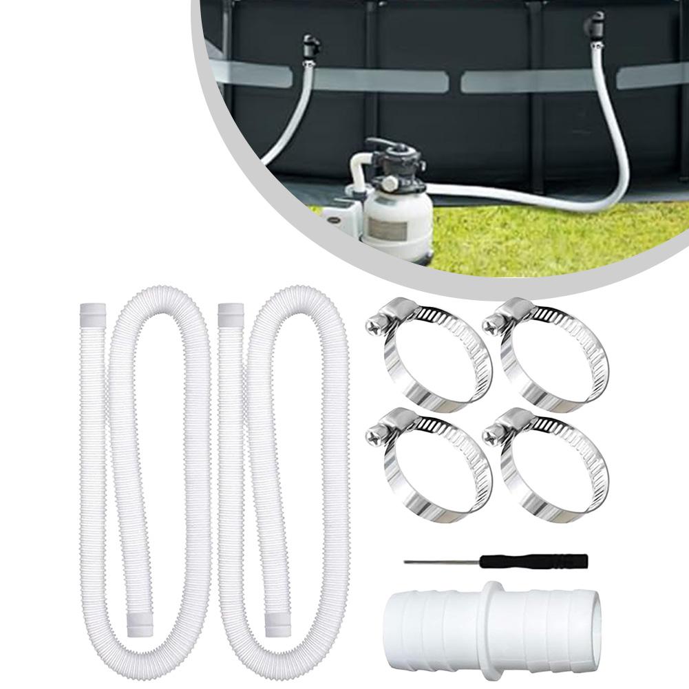 Robust For Pool Hose 32 Mm Designed for For Pool Pump Compatibility and UV Resistant Complete with Safety Clips