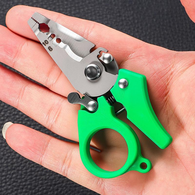 Mini Multi-Tool Wire Stripper,Multi-Function Hand Tool For Strip, Split, Trim, And Crimp, Cable Scissors For Home Repair