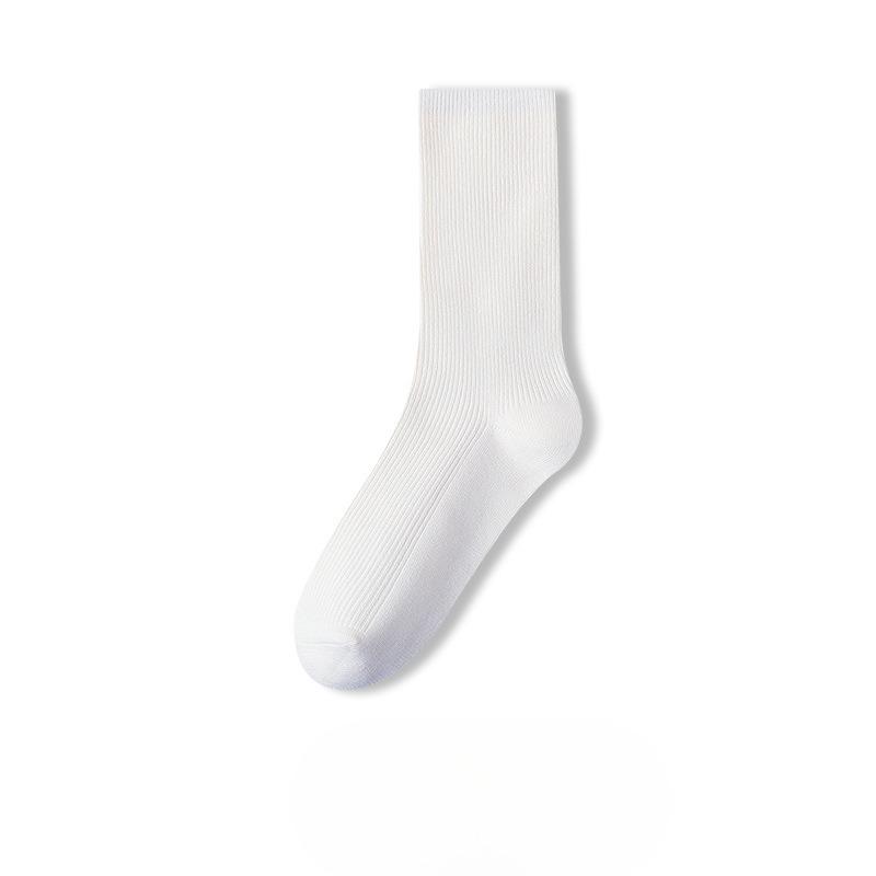 Female Spring and Autumn Comfortable and Casual Pure Color Boneless Sweat Absorption Breathable Multi Pattern Socks