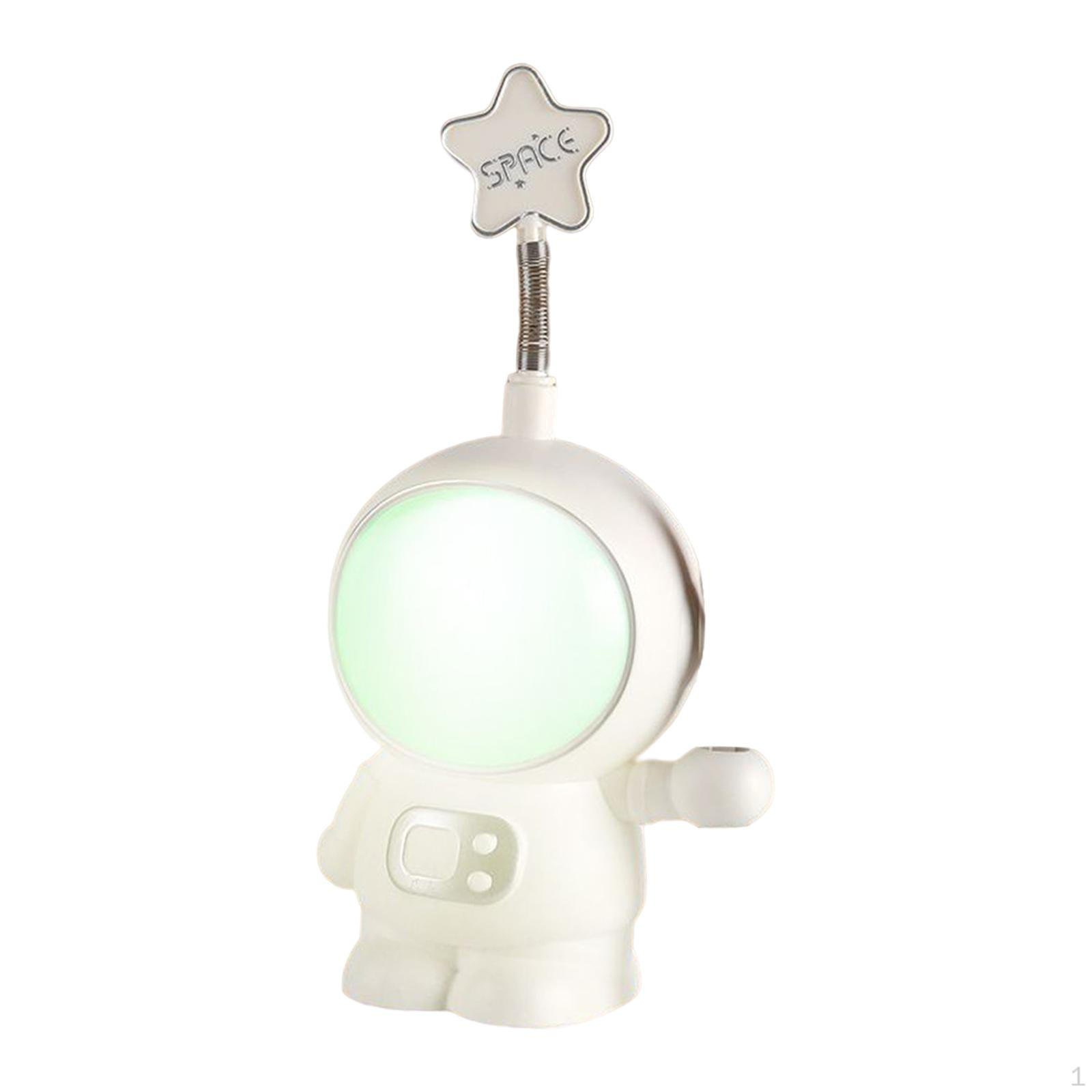 

Astronaut Night Light USB Charging Girls LED for Home Reading Desk білий