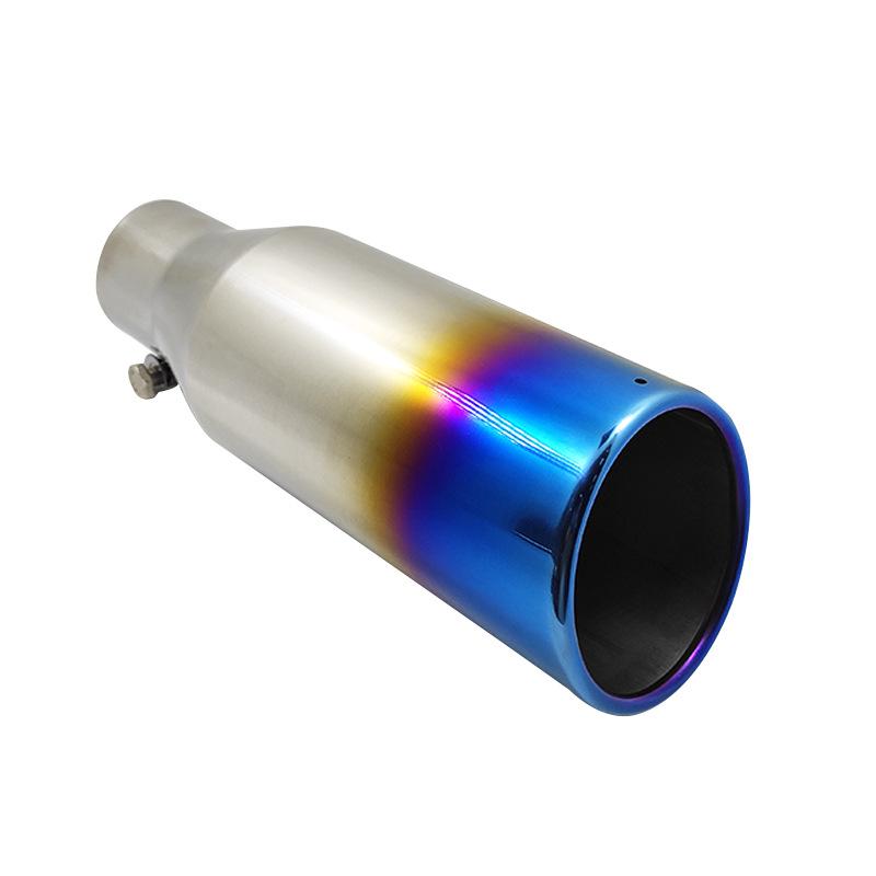 Mirror Silver Stainless Steel Car Tailpipe Muffler, 6.4cm Diameter Decoration