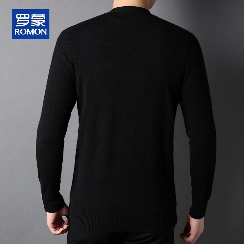 ROMON Men's 100% Cashmere V-Neck Cardigan Sweater