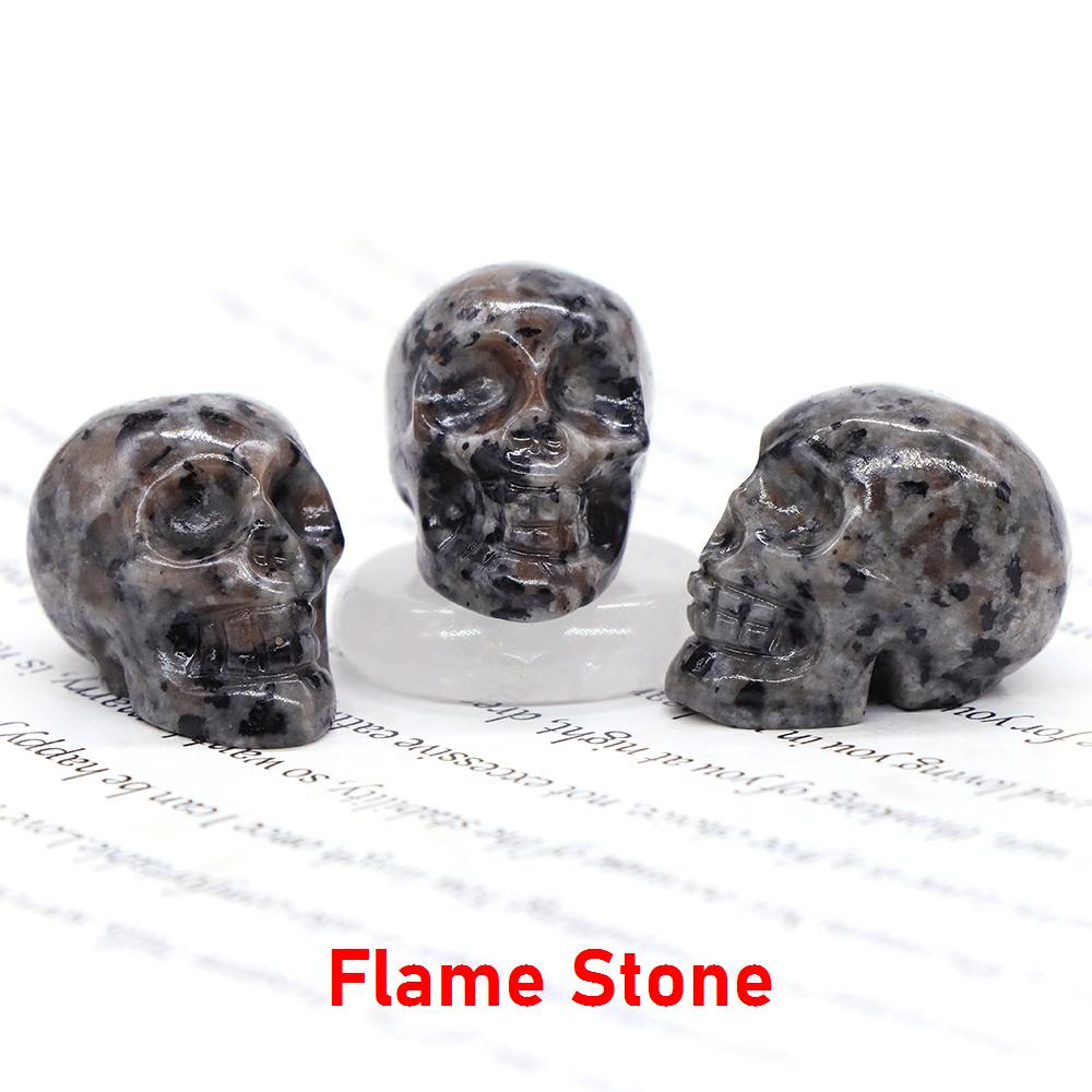 Natural Crystal Skull Ghost Head Statue Rose Quartz Stone Reiki Collectible Diy Gem Carved Spiritual Wicca Home Decor Gift 30Mm
