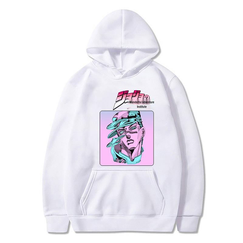 Autumn/Winter Plus Size JOJO's Bizarre Adventure Anime Pullover Hoodie - Trendy Cartoon Style