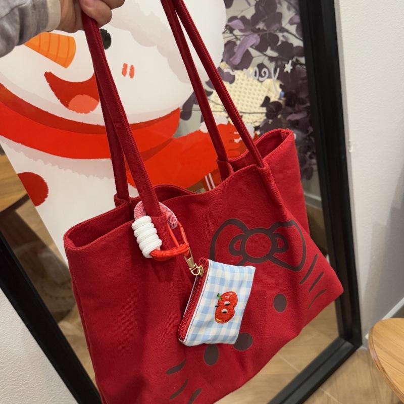 Large Capacity Cute Canvas Student Tote Bag -- Crossbody Shoulder Handbag for Commute