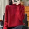 Winter Women Sweater 100% Wool Turtleneck Knit Pullover Thick Jumpers MODERN NEW SAGA Female Knit Tops