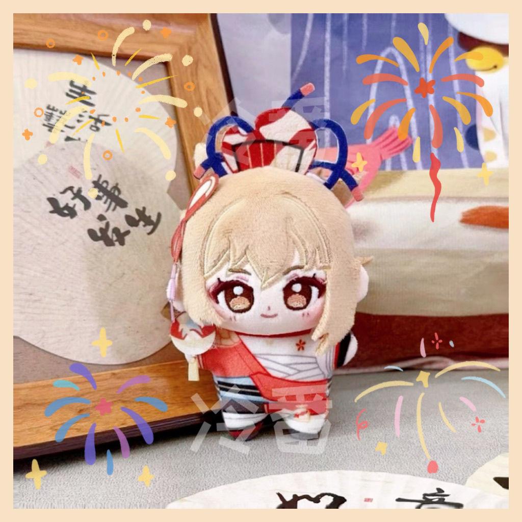 Genshin Impact 10cm Plush Doll Raiden Shogun Yae Miko Kamisato Ayaka Kokomi Pendant Keychain Anime Cosplay Stuffed Doll Kid Gift