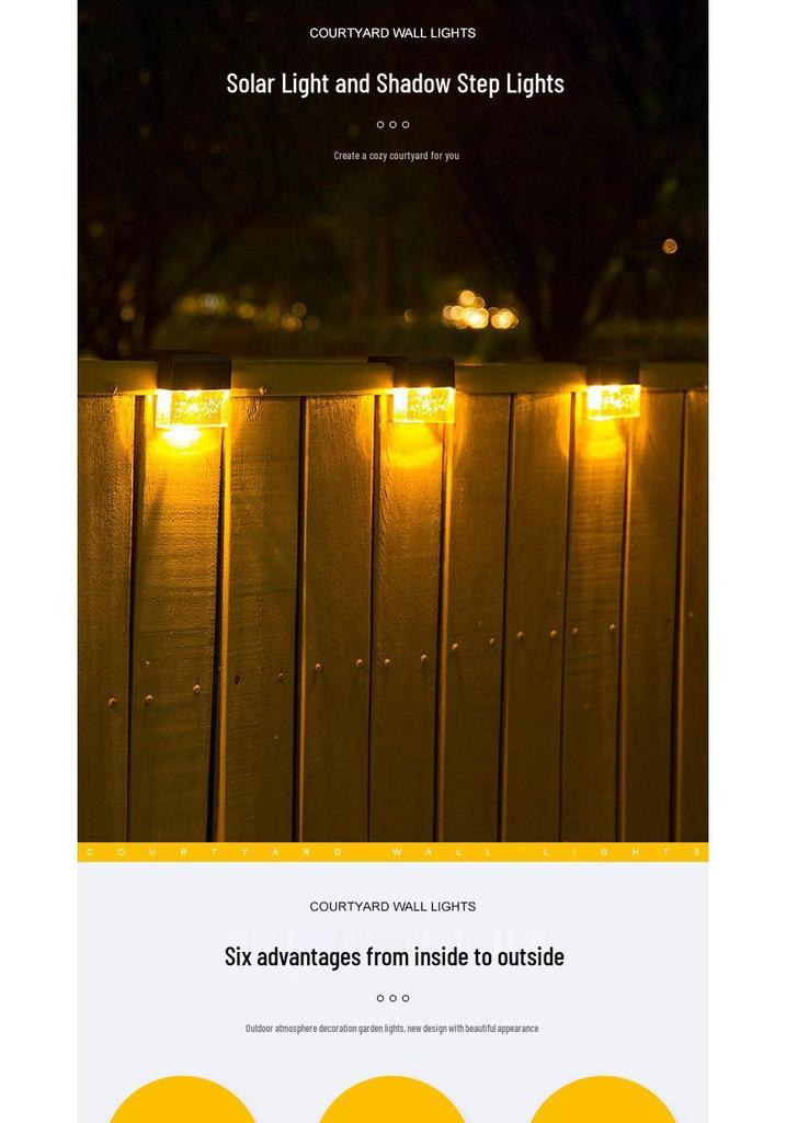 Outdoor Solar Step & Railing Light: Decorative LED for Garden, Ladder, Fence & Wall