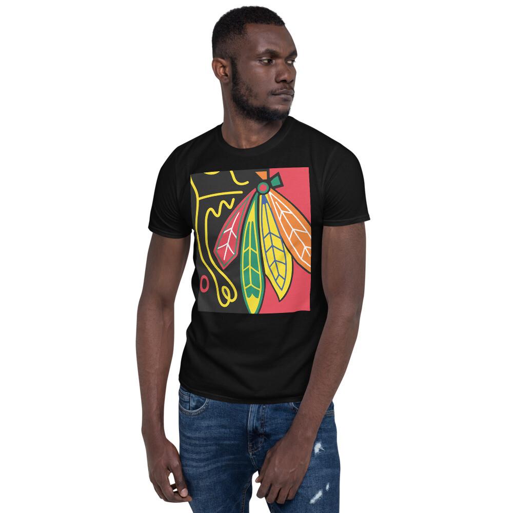 Chicago Area Black Hawk Native American Brave Feathers TShirt Unisex T-Shirt XL