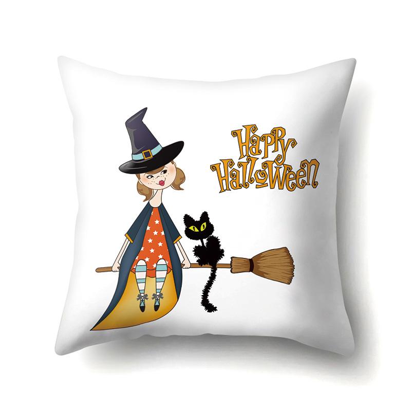 Halloween Pillowcase Car Waist Pillow Pumpkin Sofa Cushion Cover Office Home Living Room Pillowcase