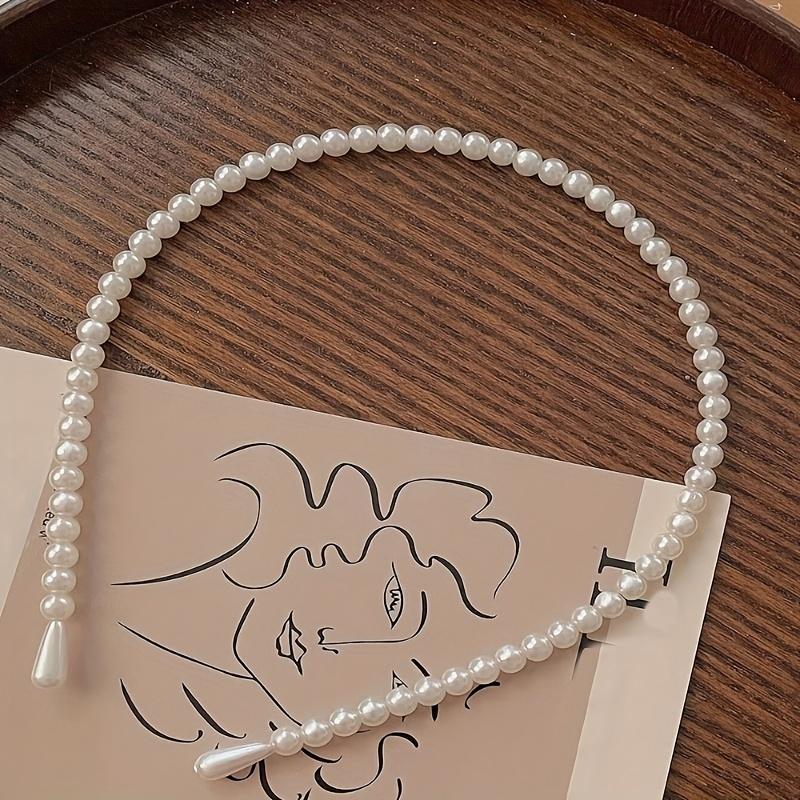 1pc Elegant Imitation Pearl Headband - Minimalist Luxury Style, Women'S Sophisticated Hair Accessory, Perfect for Formal or Casual Occasions