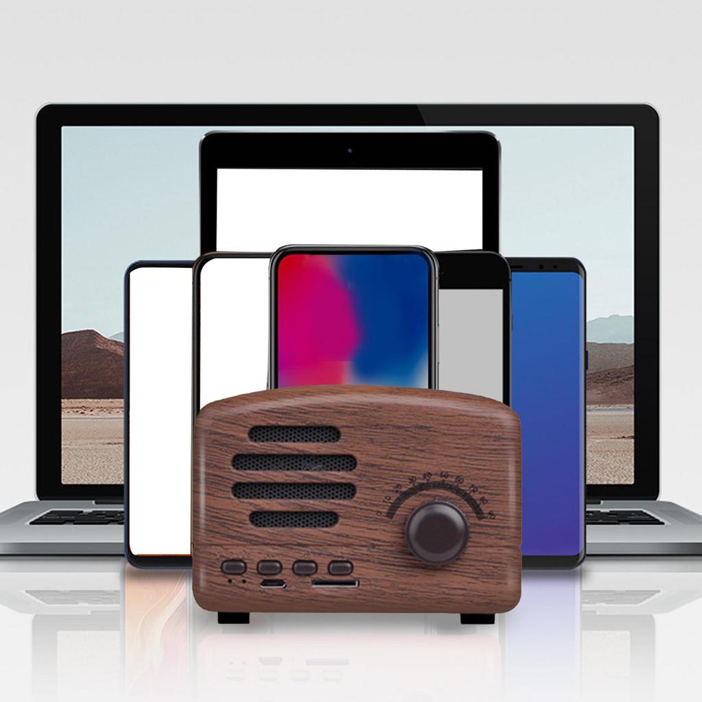Vintage Bluetooth Speaker Multifunction Innovative Plug In Card Strong Bass Retro Wireless Speaker