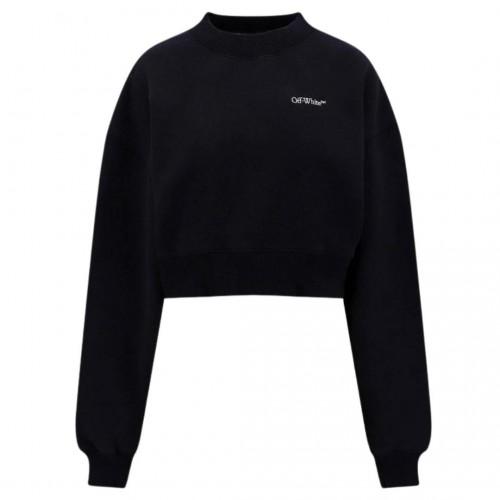 Off White Womens/Ladies For All Book Cropped Sweatshirt