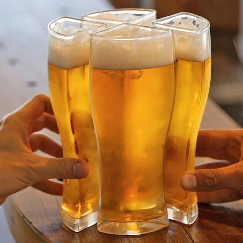 4 In 1 Acrylic Beer Mug 4PCS Beer Mug Party Holiday Birthday Supplies Drink Beer Mug