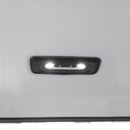 Car Roof Rear Reading Lamp Light Cover Trim For Toyota Tundra 22-25 Carbon Fiber