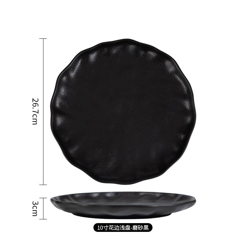 White Plate Home Wholesale Creative High-value Ceramic Flat Plate Steak Plate Western Food Plate Dish Dish Plate
