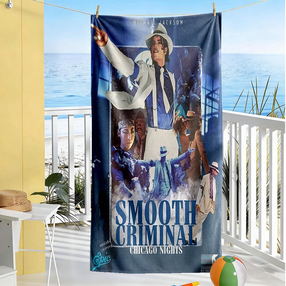 Michael Jackson Beach Towel Super Soft & Absorbent Comfortable Lightweight Suitable for Swimming, Gym, Camping, Yoga Vacation