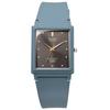 Casio Analogové hodinky Chipkashi Levné Casio MQ-38UC-2A2 Matný šedavě modrý uretanový pásek Obdélníkový ciferník Unisex Zámořský model