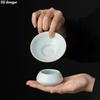 Ceramic Fine Hole Tea Saucer and Strainer White Porcelain Tea Filtration Kung Fu Tea Ceremony Accessories