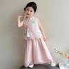 Hanfu Girls' Summer Lotus Vest Two-Piece Set