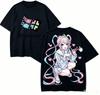 Bedürftiger Streamer Überlastung Anime Liebhaber T-Shirt Harajuku Baumwolle Neues Modell High Street Retro Mode Übergroß Unisex Hohe Qualität