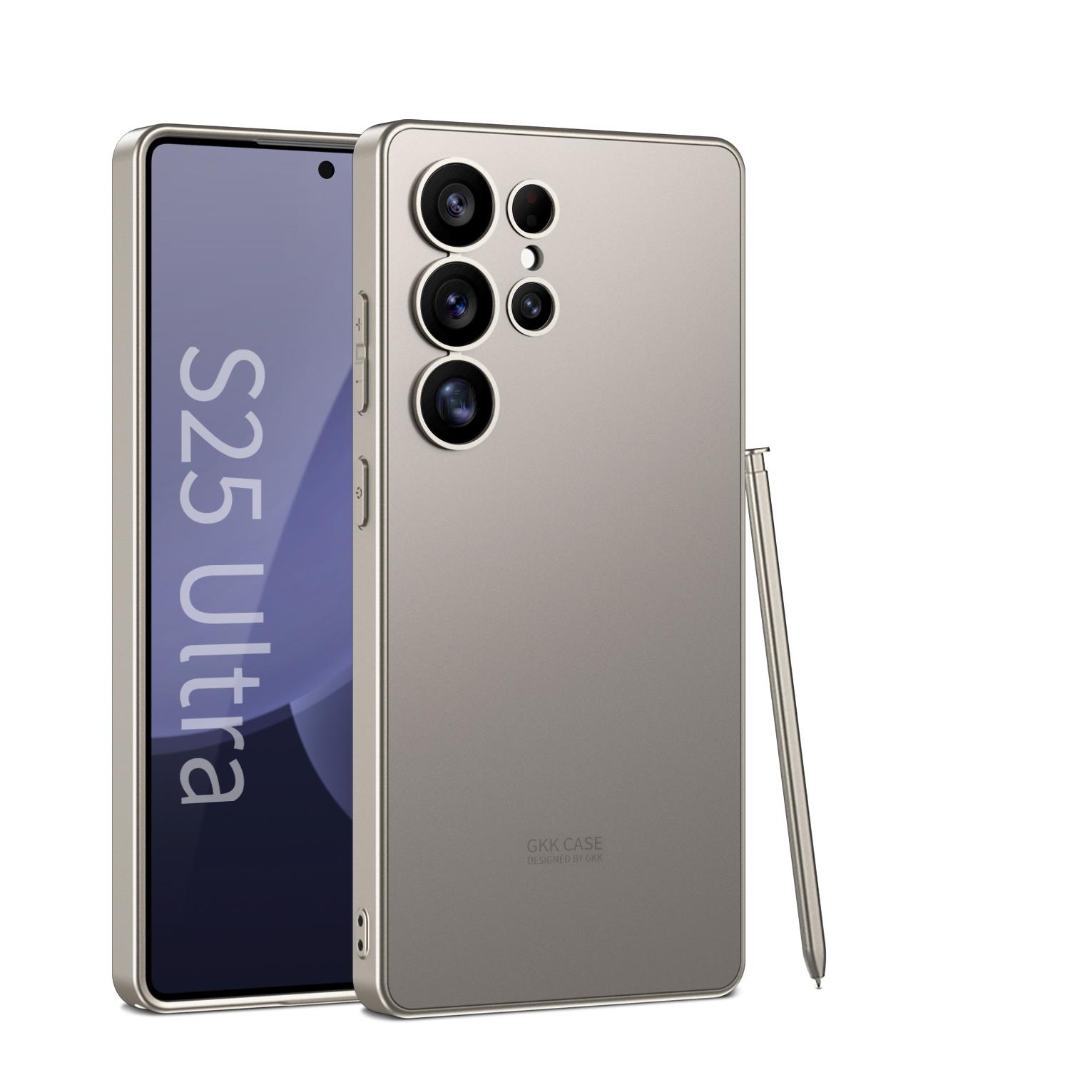 

Оригинальный чехол для телефона с мягкими краями для Samsung Galaxy S23 S24 S25, ультрамодный чехол на ощупь из твердой кожи S25, защитный чехол Ultra For Galaxy S25 Ultra&Only Case (No Pen)