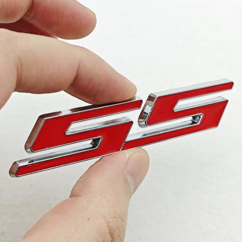 3D Metal SS Logo Sticker Front Grill Emblem Badge For Chevrolet Onix Blazer lumina Camaro Cruze Travers Monza Car Accessories
