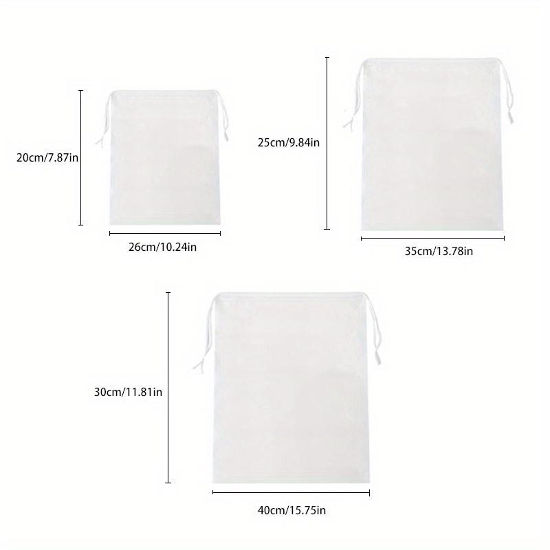 10PCS Clear Shoe Storage Drawstring Storage Bag for Sundries Travel Makeup Bag Waterproof Transparent Plastic Storage Bag