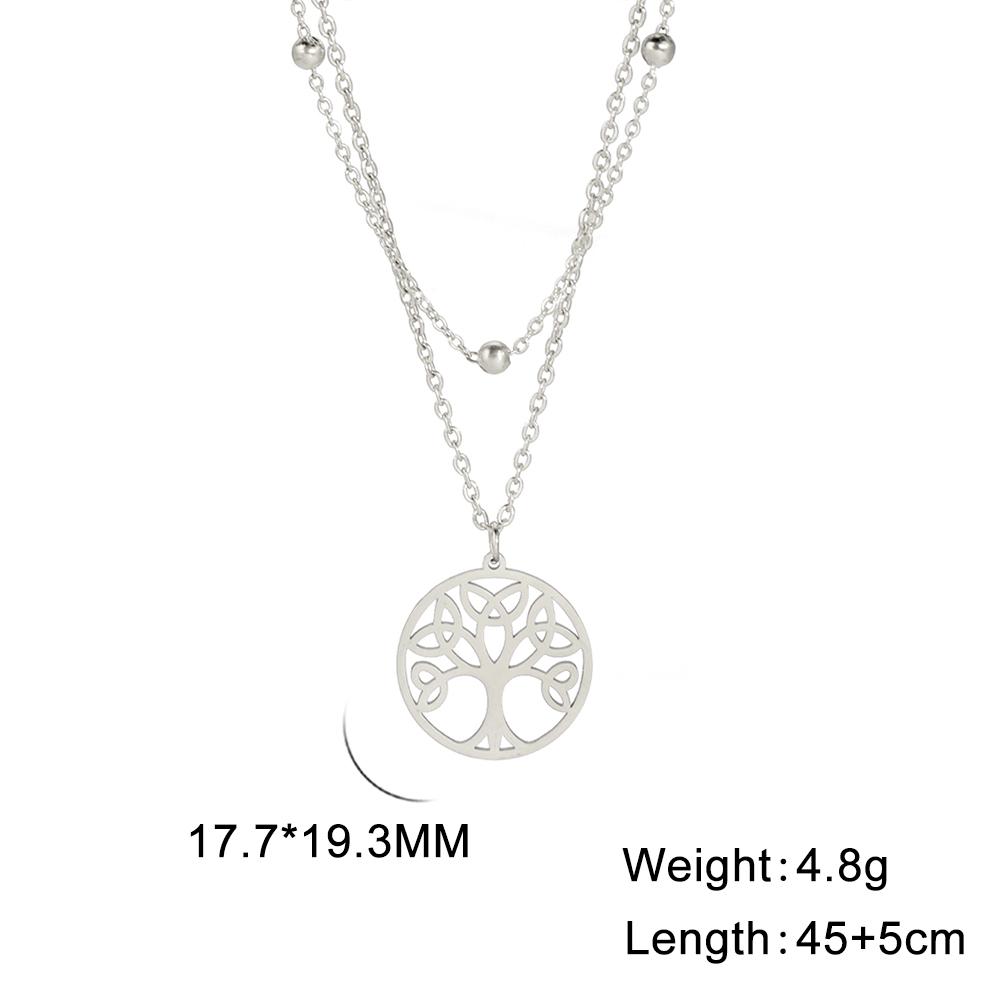 Cazador Stainless Steel Tree of Life Necklace Vintage Gold Color Plant Chain Necklace for Women Jewelry Wholesale 2026 Birthday