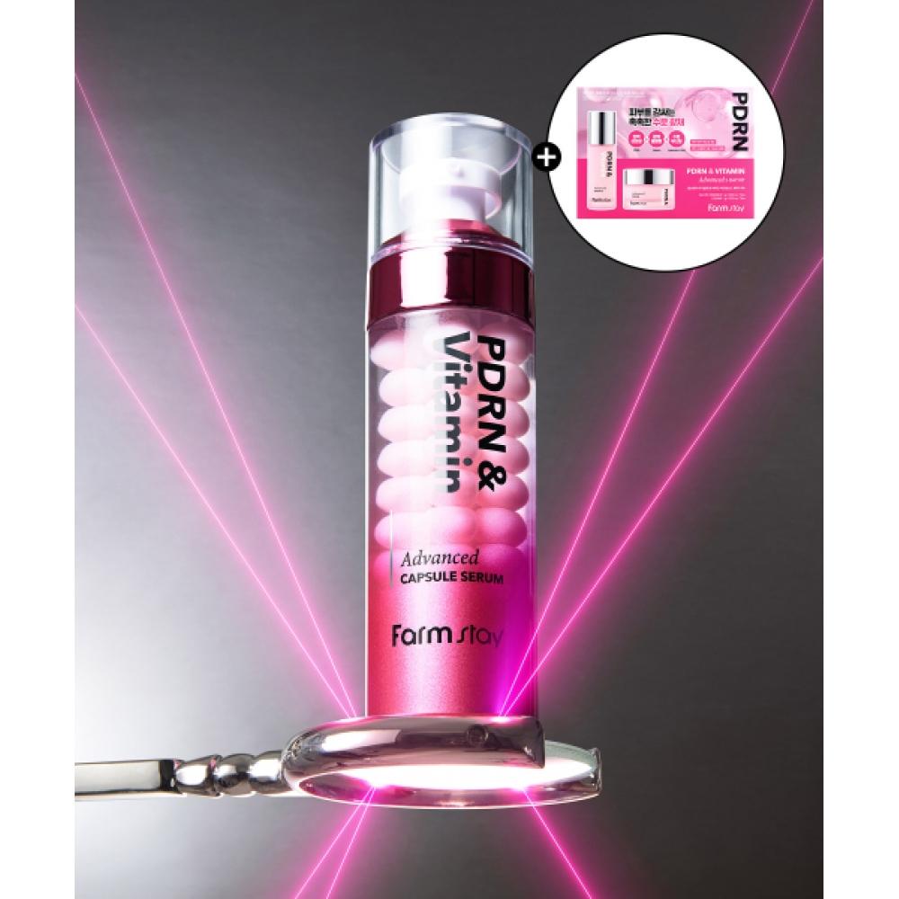 Farmstay Pdrn Vitamin Advanced Capsule Serum 55ml + Free Sample Kit 55ml capsule serum x 1