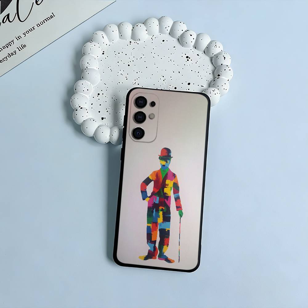 C-Charlie Chaplin Phone Case For Samsung S25,S24,S21,S22,S23,S30,Ultra,S20,Plus,Fe,Lite,Black Soft Silicone