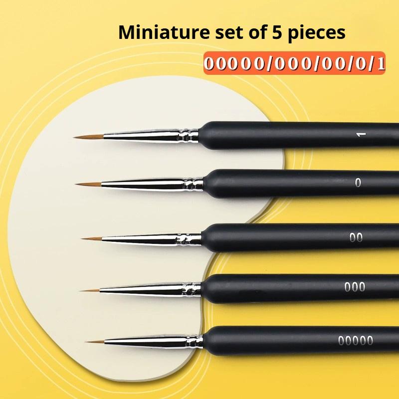 4/5/11pcs Miniature Hook Line Pen Art Painting Brushes Extra Fine Soft Hand Painted 00000 Brush For Gouache Watercolor Oil Paint