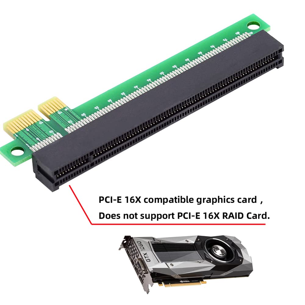 Cablecc Express 1x to 16x Expander Converter for Graphics Lifting Card Adapter Expansion PCI-E Male/Female Cards,
