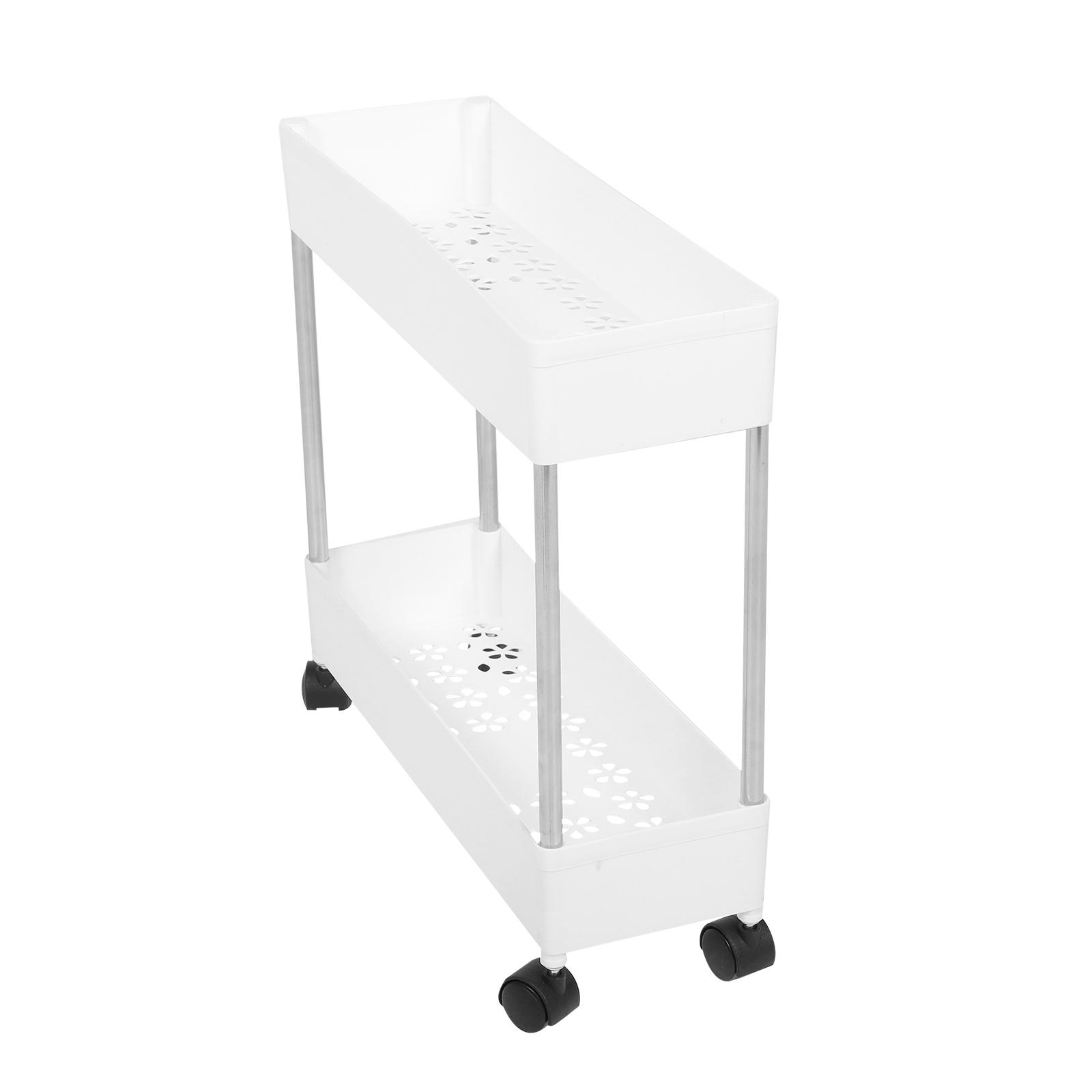 

1Pcs Kitchen Storage Trolley Rack Multi-Layer Floor Type Movable Rolling Cart for Bathroom Bedroom Living Room Balcony Storage