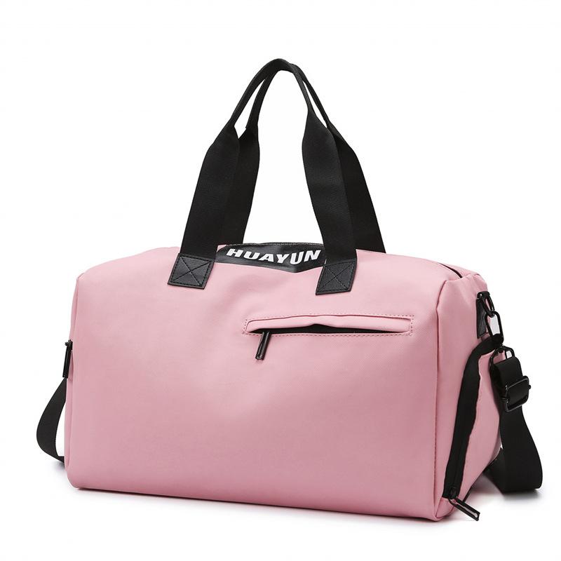 

Легкая спортивная сумка для мужчин, водоотталкивающая, сухая, влажная, разделительная дорожная сумка, разделительные сумки для обуви, женская, большая вместимость, дорожная, переносная, через плечо сумка розовый
